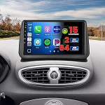 Hikity 2+64GB Android 15 autoraadio Renault Clio 3. 2006-2012 raadio traadita Carplay Android auto, 9-tolline IPS puuteekraaniga raadio koos tagurduskaameraga Bluetooth navigatsioon WiFi DSP EQ Mirror Link