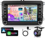 8 Core 6G + 128G 7-tolline autoraadio VW Golf 5 6 Polo Passat Skoda Touran Tiguan Seat, Android 15, HD IPS puuteekraan, DSP, Carplay Android auto GPS Wi-Fi Bluetooth FM RDS raadio tagurduskaamera