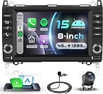 4G+128G Autoradio Android 15 f&uuml;r Mercedes Benz A/B Klasse W169 B200/W245、Viano/VITO、Sprinter W906/W209/W311/W315/W318, 8'' IPS Touchscreen mit Carplay Android Auto GPS Wi-Fi Bluetooth FM RDS Kamera
