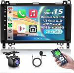 2G & 64G VECHTEL 9-tolline autoraadio Mercedes Benz B200 B-klassile W169 W245 Viano Vito W639 Sprinter W906 koos Carplay Android Car Wireless, Android 15, Bluetooth AM/RDS/FM raadio, WiFi Navi/AHD-ga