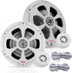 Pyle kahesuunaline merek&otilde;larite s&uuml;steem, &uuml;ks paar 6,5-tolliseid valgeid merekomponentk&otilde;larid, 240 W maksimaalne v&otilde;imsus 4 Ohmi impedantsiga, veekindel, but&uuml;&uuml;l&uuml;mbruse heli ja