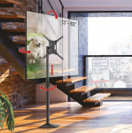 Barkan P&otilde;randakinnitus 13-83-tolline kallutatav ja reguleeritava k&otilde;rgusega telerip&otilde;randakinnitus, mahutab kuni 50 kg, statiiv, statiiv, LED OLED LCD, ma, FS420, must