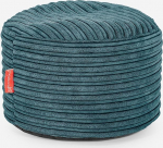 Lounge Pug Small Round Footstool Pouf, Bean Bag Stool, Small, Corduroy Teal