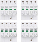 Keenso House Surge Protector 4P 40KA Home Surge Protection Surge Protector Surge Protector &uuml;lepinge kaitse (pakend 4)