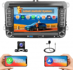 Hikity 2G + 64G Android Autoradio VW Golf 5 Golf 6 Passat Tiguan Polo 7-tollise puuteekraaniga, 2 DIN raadio traadita Carplay Android auto RDS/FM BT GPS WiFi 4USB SWC + kaamera + mikrofon