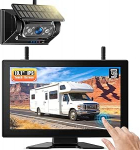 eRapta Magnetisch Solar R&uuml;ckfahrkamera Kabellos, 1080P 10" puutetundlik IPS monitor & 1 Auto On Off tagasis&otilde;idukaamera, 1 Min DIY paigaldus, Backup Kamera f&uuml;r Trailer Truck