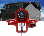 Rimoody Tagfahrkamera f&uuml;r Renault Trafic/Opel Combo/Opel Vivaro 2001-2014, Auto Kamera f&uuml;r Dritte Bremsleuchte Mit R&uuml;ckfahrleitung, IR-Nachtsicht, IP67 Wasserdicht, 140&deg; Einstellbarer Winkel