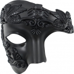 OIDEA Herren Venezianische Maske Halbmaske: punk Kost&uuml;m Maskerade griechische Steampunk Leicht angenehm Kost&uuml;m Maske f&uuml;r Maskenball Maskerade Phantom der Oper Gold Bronze Silber Schwarz