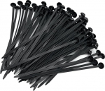 Boltza&reg; raskeveokite mustad &scaron;assii kaablisidemed 7.5mm x 280mm 100 UV-kindla nailon 66 pakend 50kg t&otilde;mbetugevusega auto- ja t&ouml;&ouml;stuslikuks kasutamiseks