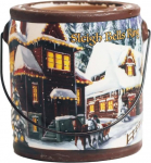 R&otilde;&otilde;mus andja 20 oz Jar Sleigh Bells Banana Bread dekoratiivne keraamiline l&otilde;hnak&uuml;&uuml;nal elutruu l&otilde;hnaga, valmistatud USAs