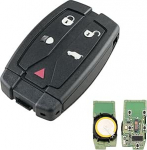 Heart Horse 433MHz 5-nupuga v&otilde;tmepult La-nd Roverile ID46 kiibiga, L ja Rover Freelander 2 (FCCID: NT8TX9) &uuml;hilduv autov&otilde;tmehoidik (FCCID: NT8TX9)