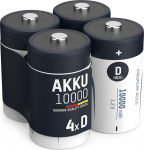 ANSMANN 10000 mAh D suurusega laetav aku (2 pakki 2-st)