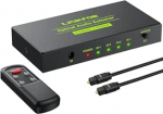 LiNKFOR SPDIF Toslink Switcher 4 in 1 Out digitaalne optiline audio l&uuml;liti IR puldiga toetab PCM2.0 DTS Dolby-AC3 TV, PS3, PS4, Blu-ray m&auml;ngija, kaabeltelevisiooni, HDTV jaoks.