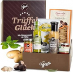 Gepp's Feinkost Truffle Luck kinkekarp, Finest kinkekorv suvise tr&uuml;hvlibruschetta, tr&uuml;hvlipesto, valge tr&uuml;hvli&otilde;li, &uuml;he Tartufo Nero, valge tr&uuml;hvlikastme ja Pasta Trottole'ga.