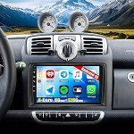 Android 15, 6G + 128G 8Core CAMECHO autoraadio koos satelliitnavigatsiooniga Mercedes Benz Smart Fortwo 2005-2010 koos Carplay Android Car, 9-tolline puuteekraaniga raadio koos GPS WiFi BT FM/RDS SWC + tagurduskaamera
