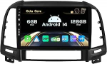 SXAUTO - [Sisseehitatud 4G / DAB] - Android 15-6G + 128G - Autoradio Hyundai Santa FE (2006-2012) jaoks - Sisseehitatud Carplay / Android Car - Kaamera + mikrofon - 360-CAM roolijuhtimine Fast Boot HDMI - 2 DIN