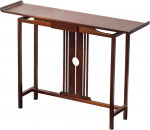 YGER JZGB Wooden Console Table, Hallway Shelf, Narrow with Drawers, Streamlined Back Wall, Solid Wood Material, for Entrance, Hallway, Living Room (120 x 30 x 85 cm/47 x 12 x 33 inches)