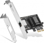 Binardat 5G PCIe v&otilde;rguadapter, RTL8126 5G/2.5G/1G/100Mbps Ethernet kaart RJ45 LAN kontroller madala profiiliga, PXE tugi Windows 11/10, Linuxi jaoks