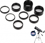 8PCS/Set 3/5/7/10/12/15/20/30mm Astronomical Extension Tube Kit, Telescopic Adapter Ring, Lens Extension Tubes to Extend the Length of Main Mirror of Astronomical Telescope