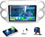4G + 64G Android autoradio Volkswagen VW Tiguan 2008-2011 juhtmevaba Carplay & Android Car, 9-tolline IPS puuteekraan koos GPS, WiFi, 32EQ, Bluetooth 5.0, FM/RDS raadioga.