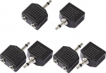 sourcingmap 6 tk 3,5 mm mono audio&uuml;hendust 2 port 3,5 mm Jack Splitters adapterid
