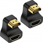 8K U-kujuline HDMI 2.1 adapter, 360-kraadine HDMI-istmiku ja naissoost pikendusadapter 48Gbps 8K @ 60Hz UHD2.1 3D koos LED-ekraaniga s&uuml;learvuti PC monitor projektor HDTV 2 t&uuml;kki (270 kraadi)