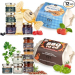 Gepp's Delicatessen Mini Pleasure Journey lihav&otilde;ttep&uuml;hadeks, lihav&otilde;ttep&uuml;hade kingitus koos 12 maitsva miniga - v&uuml;rtsid, dipid, kastmed ja moosid, BBQ degusteerimiskarp marineerimiseks ja grillimiseks, Brunch-karp maitseekskursioonideks.