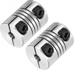 hankekaart Flexible Wellenkupplung, 3 kuni 4 mm, 20 mm pikkus, 15 Durchmesser, Klemmwellenkupplung, Aluminiumlegierung, Gelenkverbinder, Schrittmotor-Kupplung f&uuml;r 3D-Drucker, CNC-Maschinen