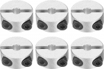 sourcing map 6 Pieces Double Split Shank Collar, 4mm Bore Two Piece Clamp Collar, 18mm OD, 8mm Thickness, Aluminum Alloy Screw Split Ring, 6 Pieces