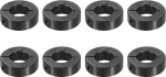 QUARKZMAN Pack of 8 Single Split Wave Collar 11/16" Bore One-Piece Clamp Shaft Collar, 1-3/8" OD, 7/16" Thickness, Black Oxide Steel Set Screw Collar Clamp
