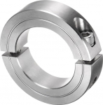 sourcing map Double Split Clamp Shaft Collar, 1-1/2" Bore, Two Piece Clamp Collar, 2-1/2" OD, 9/16" Width, 304 Stainless Steel Axle Gaiter, Set Bolt Style
