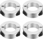 hankimise kaart Double Split Shank Collar, 28mm Bore Kaheosaline klambrikrae, 48mm OD, 15mm paksus, alumiiniumsulamist kruvi Split Ring, 4 Pack