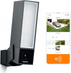 Netatmo Smart Outdoor Security Camera with 105dB Siren, WiFi, Built-in Floodlight, Motion Detection, Night Vision, No Fees, NOC-S-UK