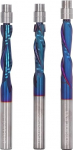 3 tk &uuml;lespoole freesimise masinate komplekt, tsementeeritud karbiidist 1/4 Shank Flush Trim Router Bit, lai rakendus puidut&ouml;&ouml;tlemisele, kvaliteet l&otilde;ikamiseks