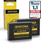 PATONA 2 x aku Fuji NP-W126 1020 mAh asendusaku, mis &uuml;hildub Fujifilm XM5 X100F X100V X100VI XA1 XA2 XA3 XA5 XS10 XT3 XT20 XT30 II XT5 XT50 X-M5 X-S10 X-T3 X-T5 00 NPW1026 EU
