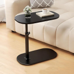 K&otilde;rvallaud puidust v&auml;ike kohvilaud diivanilaud C-kujuline reguleeritava k&otilde;rgusega diivan Mobiilne kohvilaud V&auml;ike k&uuml;lglaud Laptop Stand elutuppa magamistuppa (must)