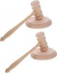 12-Zoll-Richterhammer-Set aus Buchenholz mit Schallblock, Auktionshammer mit komfortablem Griff for Anw&auml;lte und den Einsatz im Gerichtssaal