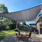 SUNLAX Sun Shade Sail 2.4X3.5M Ristk&uuml;likukujuline v&auml;ljas 185gsm HDPE UV plokk Patio Garden Shade jaoks