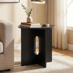 Ya-Home k&uuml;ljelaud &Uuml;mmargune v&auml;ike laud Kohvilaud Puidust elutoa laud ristatud jalgadega Diivanilaud elutuppa / magamistuppa Must