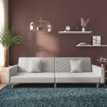 Diivanvoodi 2-kohaline 2 padjaga helehall kangas, Lounge diivan, diivanid ja diivanid, l&otilde;&otilde;gastav diivan, diivan elutuppa, diivan magamisfunktsiooniga - 375899