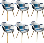 S&ouml;&ouml;gitoa toolid Sinine 6 toolist koos k&auml;etugedega - p&ouml;&ouml;gist jalad mugavad - Ergonoomiline elutuba / vaba aja veetmise / kontori / k&ouml;&ouml;gi tool