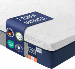 VASAGLE 90 x 200 cm Medium Firm Gel Memory Foam madrats Medium Firm H3 7-tsooniline tugi Hingav eemaldatav masinpesu eemaldatav kate 20cm paksus sinine RMZ122QZ01