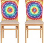 ODAWA v&auml;rvilised toolide seljakatted Tie Dye eemaldatavad libistuskatted kaitsev komplekt 6 istme kaitsjad peo j&otilde;ulukaunistuseks