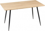 HOMCOM s&ouml;&ouml;gilaud, k&ouml;&ouml;gilaud, s&ouml;&ouml;gilaud 4 inimesele, s&ouml;&ouml;gilaud, elutoa laud puidu v&auml;limusega, terasjalad, 140 x 80 x 76 cm, naturaalne