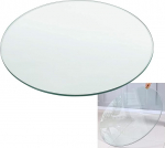 V3VOGUE Klaasplaat, &uuml;mmargune klaasplaat, lauaplaat, valmistatud karastatud l&auml;bipaistvast klaasist, k&otilde;rge kandev&otilde;imega, lauaklaasplaat, s&ouml;&ouml;gilaud, DIY &uuml;mmargune klaasist lauaplaat, paksus 9 mm