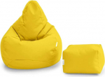 Loft 25 Gaming Bean Bag Outdoor Gaming Chair siseruumide elutuba v&auml;ljas veekindel Ergonoomiline disain keha toetamiseks vastupidav (kollane, Bean Bag komplekt)
