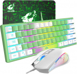 ZIYOU LANG PC klaviatuur hiir koos kaabliga, hiired, klaviatuurid ja sisestusseadmed, m&auml;ngude klaviatuur hiir mehaaniline, klaviatuur hiir kuni 3600 DPI, optiline 7 nuppu PC, s&uuml;learvuti, arvuti, roheline