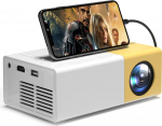 Mini Projector Mobile Phone, Small Projector Full HD 1080P Support, Zemeollo Video Movie Projector Portable, 6000 Lumens, for Home Theater, Gift for Kids, Compatible with TVStick/Smartphone/Laptop/HDMI