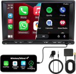 Doppel DIN Autoradio mit Bildschirm f&uuml;r Nissan Qashqai (2006-2013), Wireless CarPlay & Android Auto, 7" Auto Radio Touch Display, 4GB+64GB, Bluetooth 5GHz WiFi DAB+ FM AUX GPS