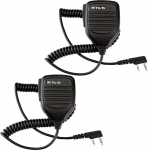 Retevis Raadio k&otilde;larimikrofon 2 Pin raadiote professionaalne k&otilde;larimikrofon &uuml;hilduv RT24 RT24V RT27 jahipidamiseks ja laskespordiks (2 tk)